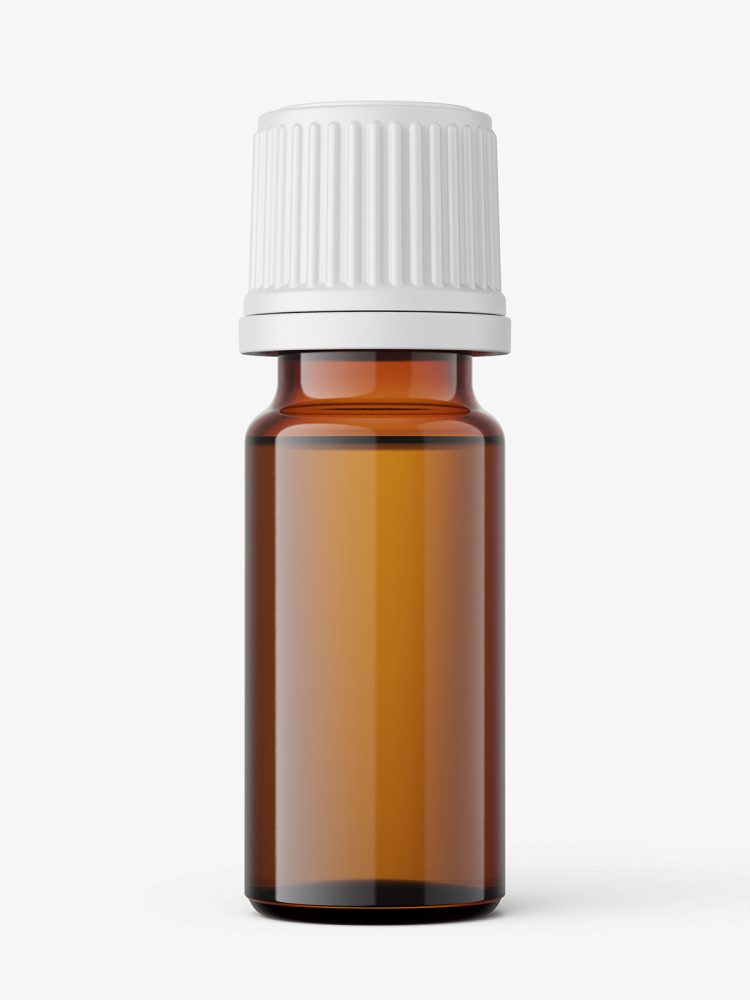 Amber essential oil bottle mockup / 10ml