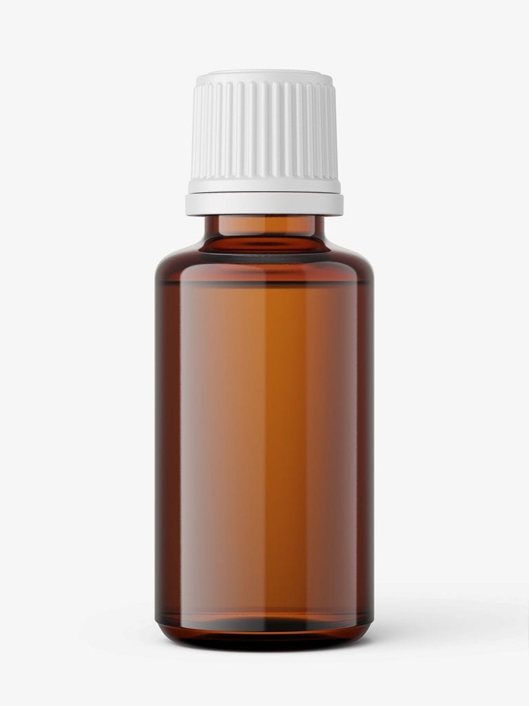 Download Amber essential oil bottle mockup / 30ml - Smarty Mockups