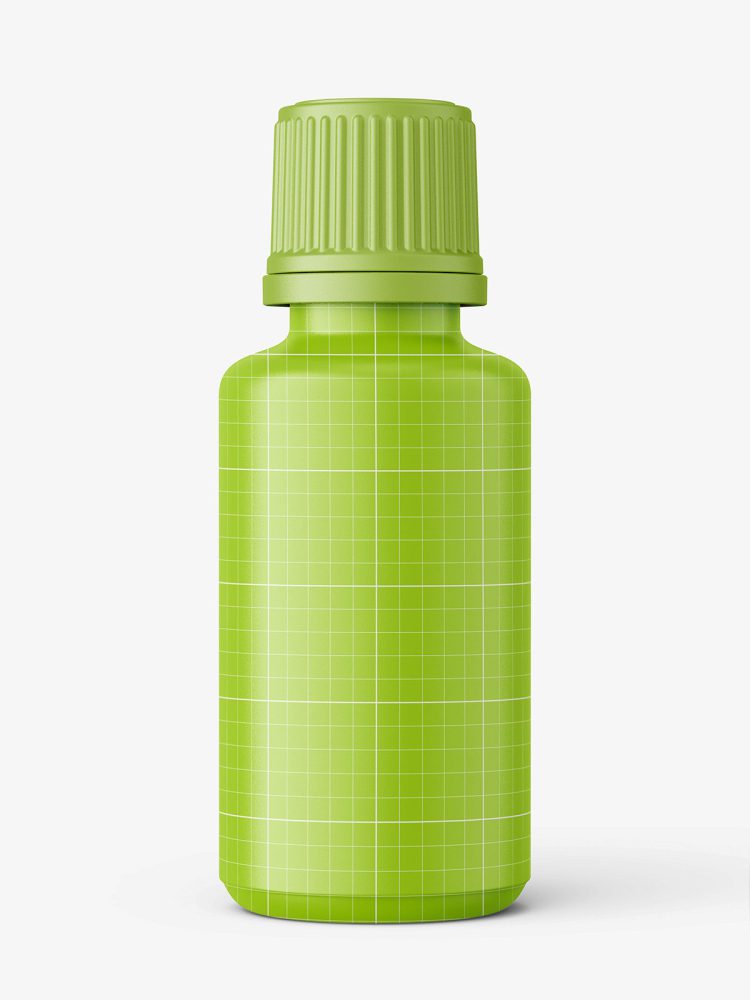 Amber essential oil bottle mockup / 30ml