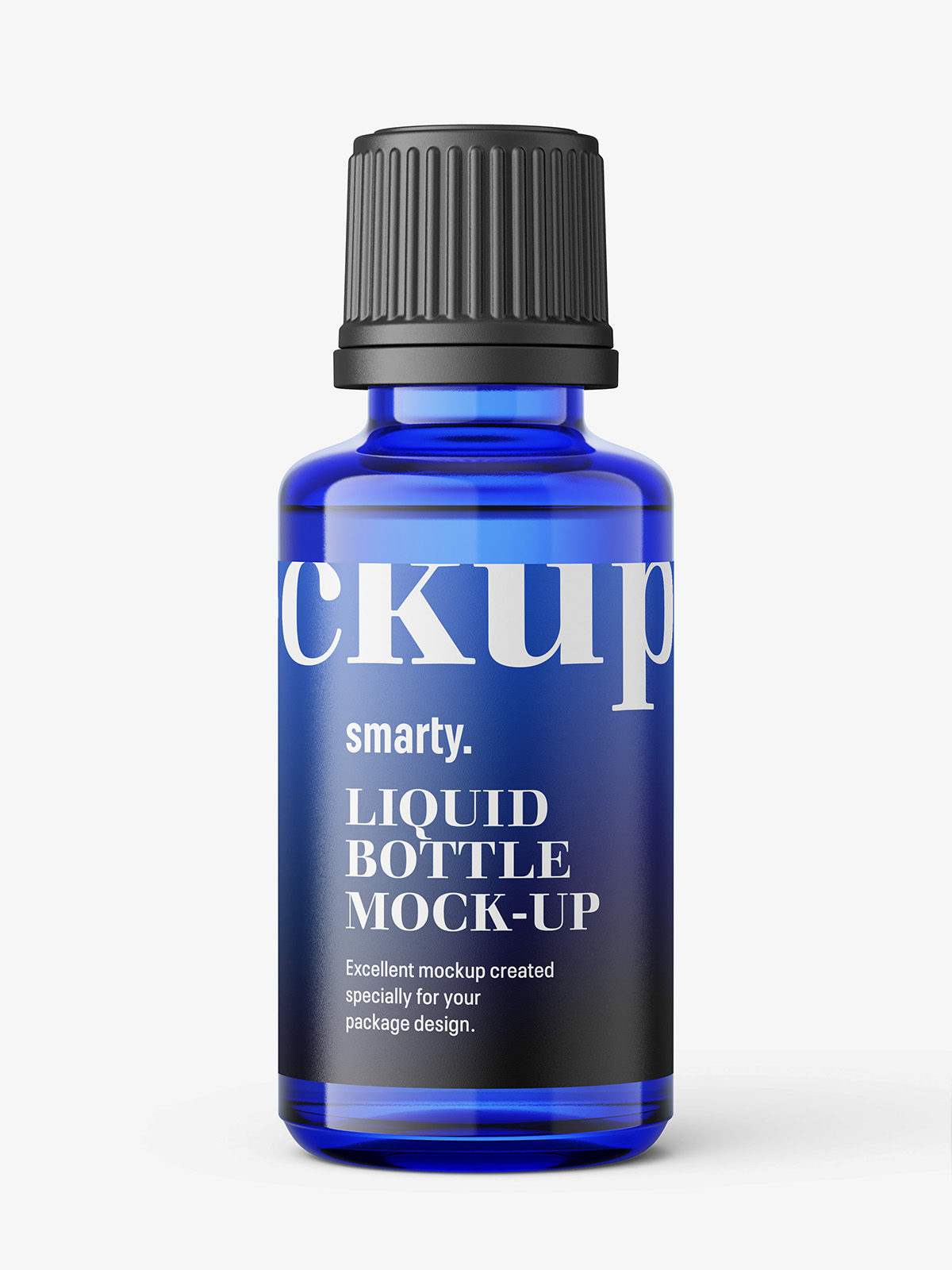 Download Blue essential oil bottle mockup / 30ml - Smarty Mockups