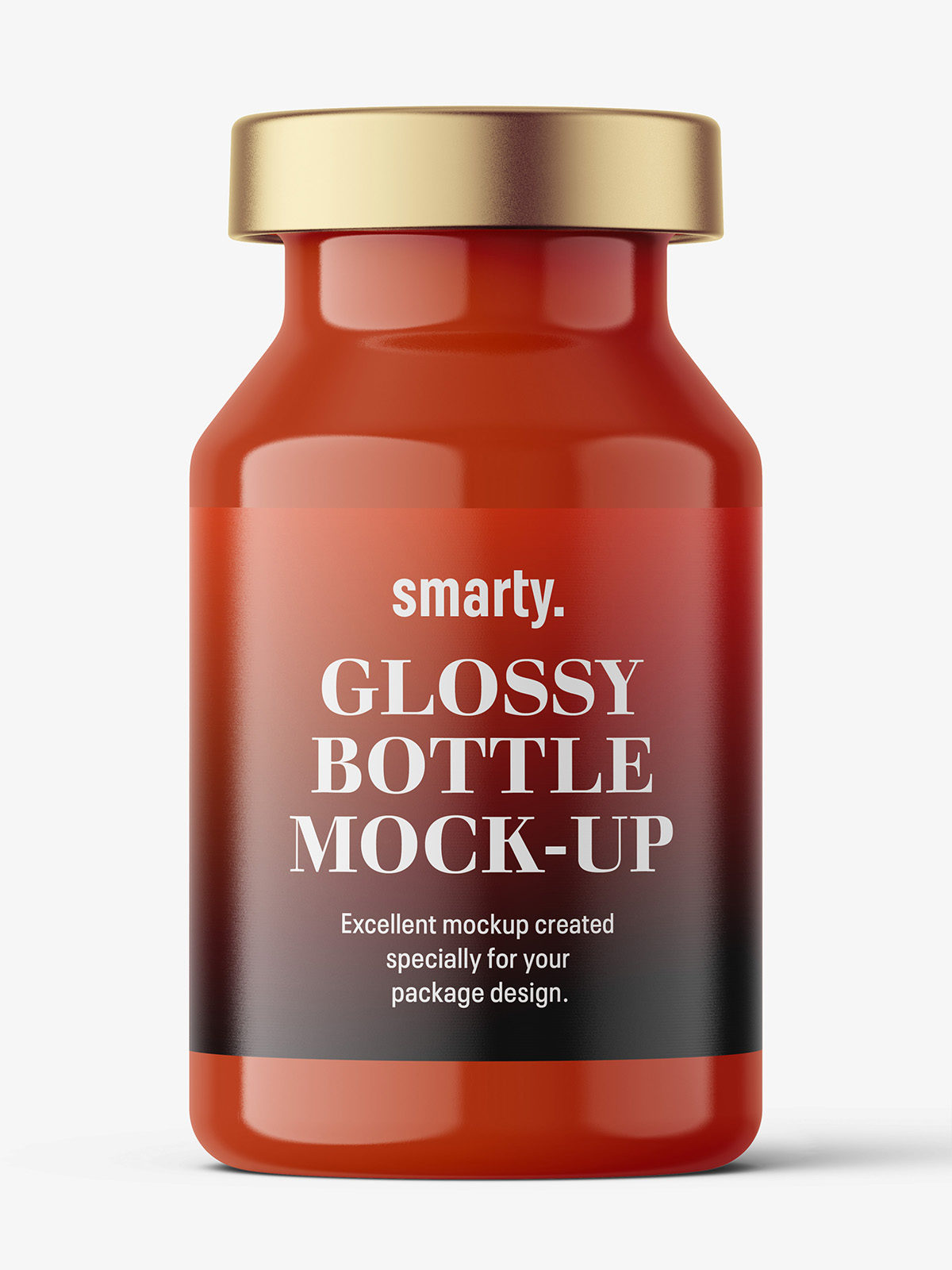 Download Glossy bottle with crimp seal mockup / 10ml - Smarty Mockups