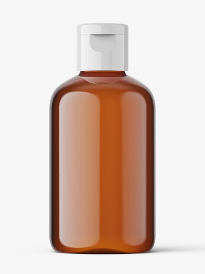 Boston bottle mockup - 100 ml / amber