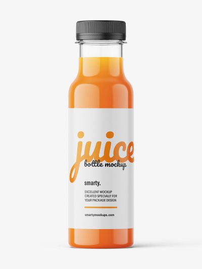 Orange juice bottle mockup - Smarty Mockups