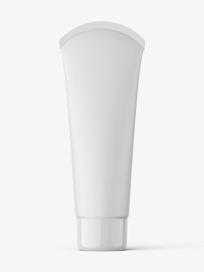 Cosmetic tube with rounded seal mockup / matt