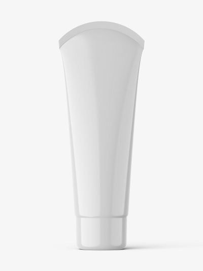 Cosmetic tube with rounded seal mockup / glossy