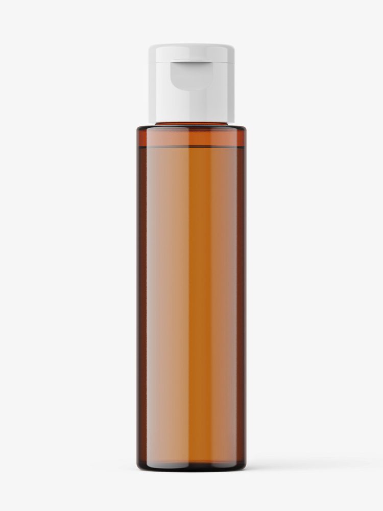 PET amber bottle mockup / 30 ml