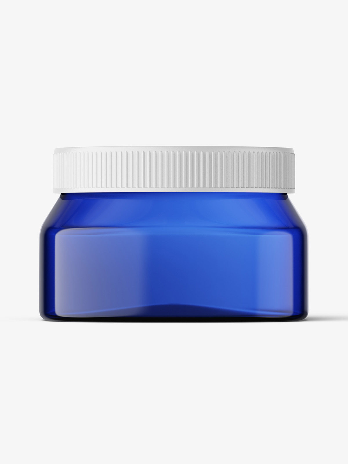 Download Blue square base jar mockup / 6oz - Smarty Mockups