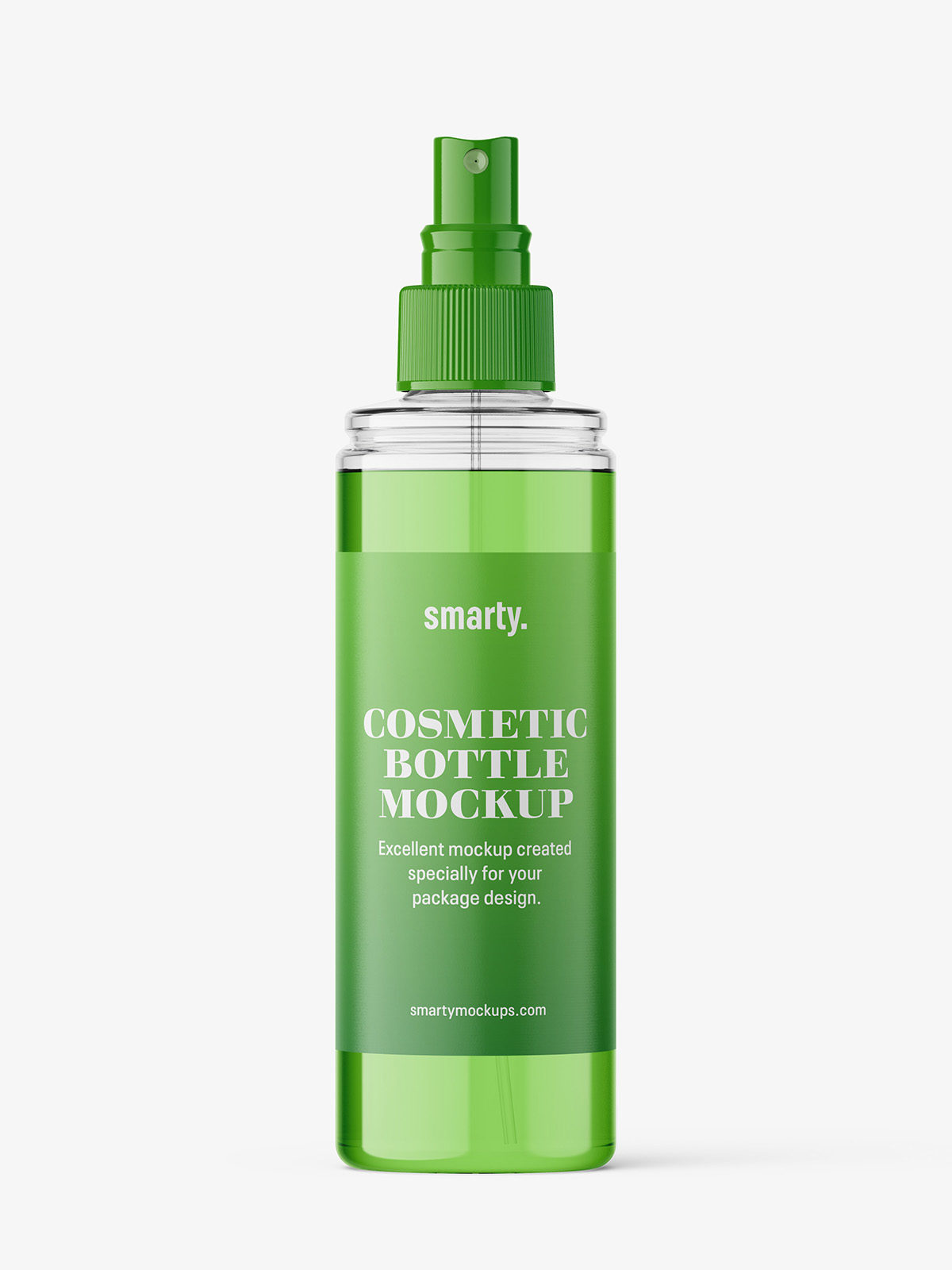 Download Transparent bottle with spray cap mockup - Smarty Mockups