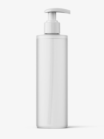 Frosted bottle with pump mockup / 200 ml