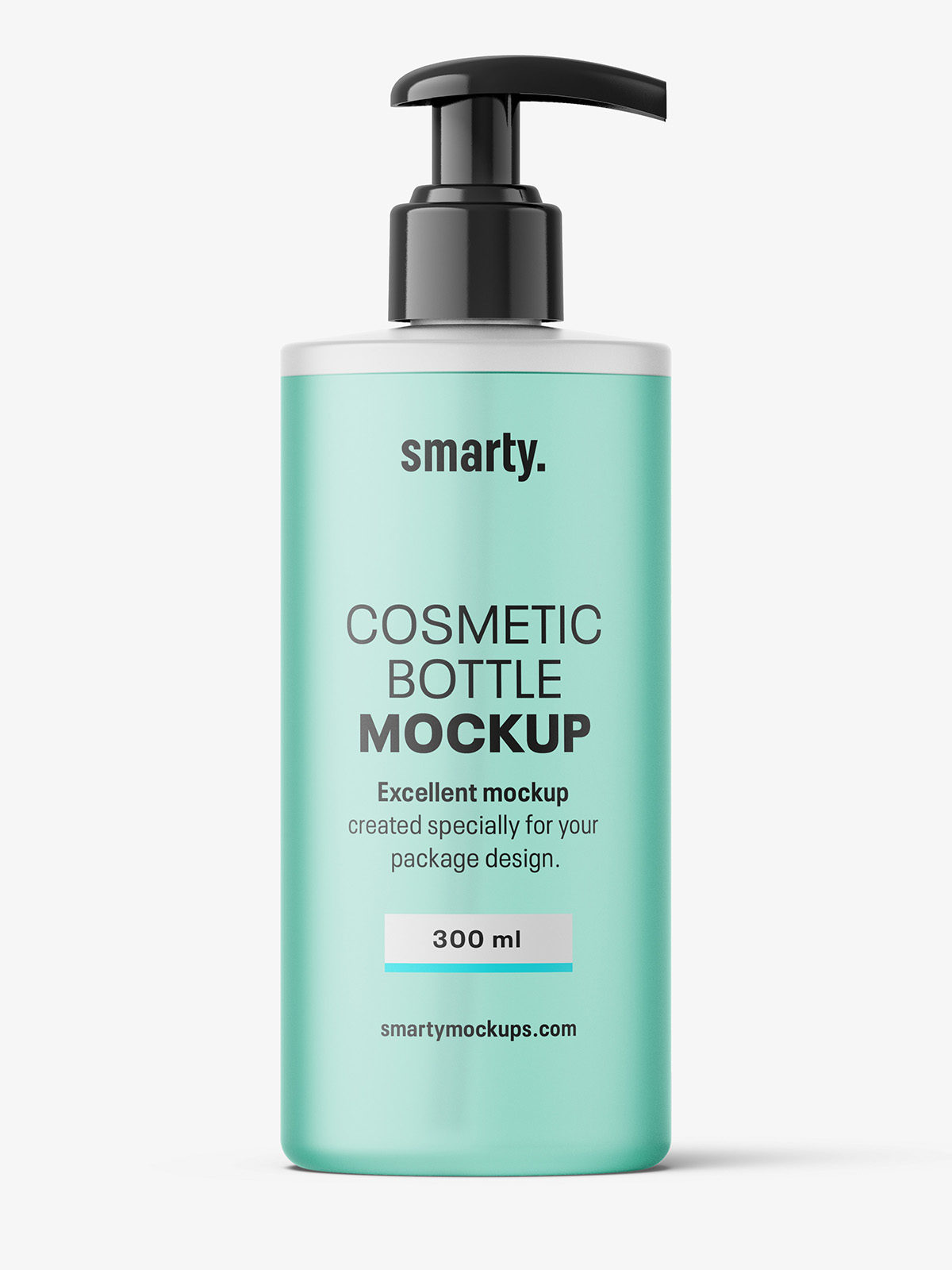 Frosted bottle with pump mockup / 300 ml - Smarty Mockups