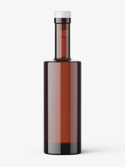 Amber vodka bottle mockup