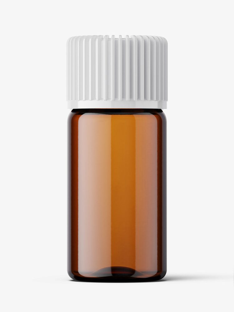 Small amber essential bottle mockup / 3ml
