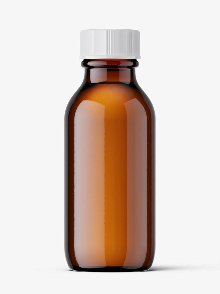 Amber winchester bottle mockup / 30 ml