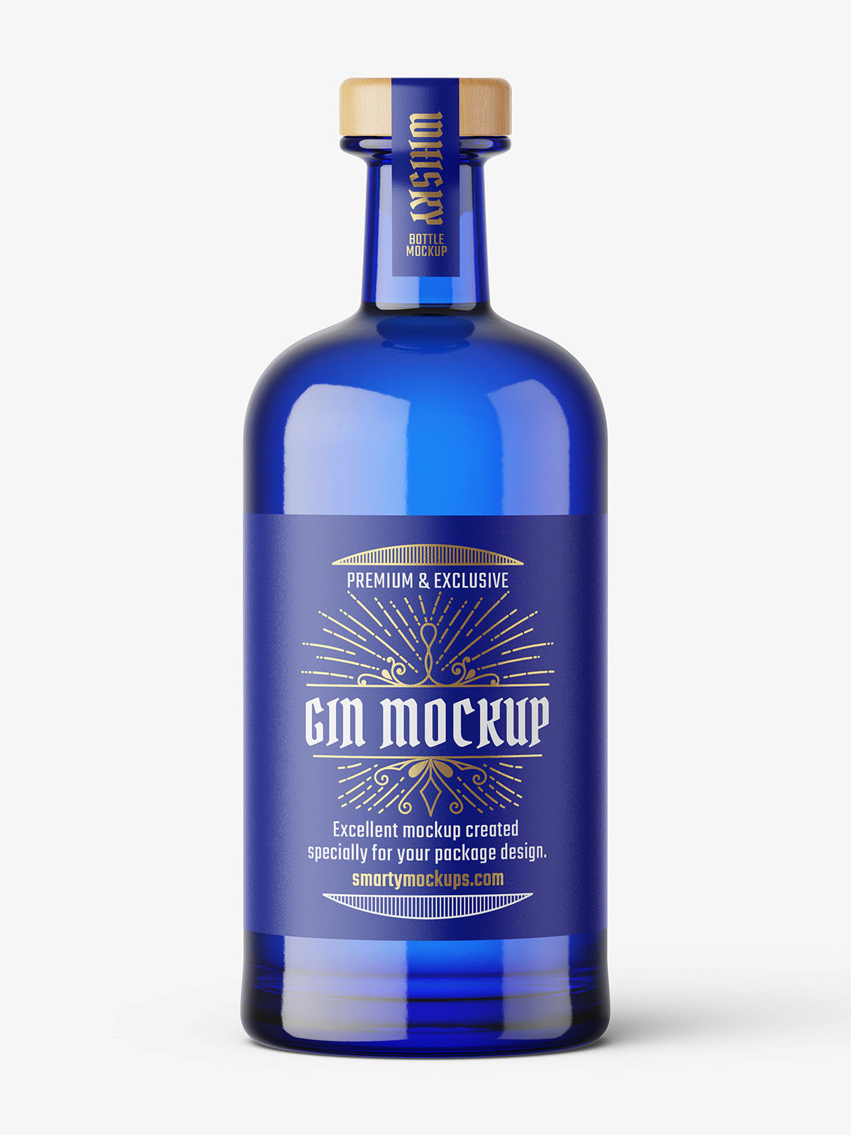 Download Blue Gin Bottle Mockup Smarty Mockups