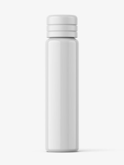 Small glossy vial bottle mockup
