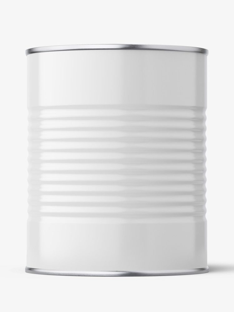 Glossy tin can mockup / 1062 ml