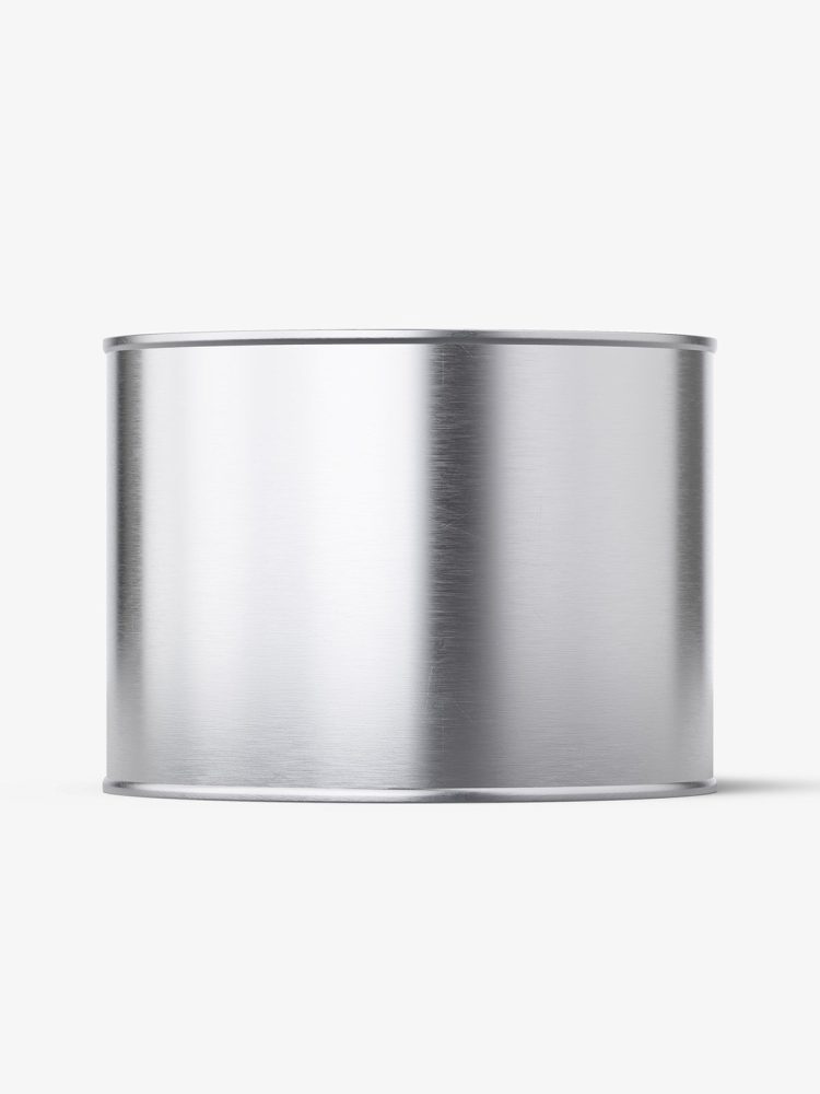 Tin can with label mockup / 1800 ml