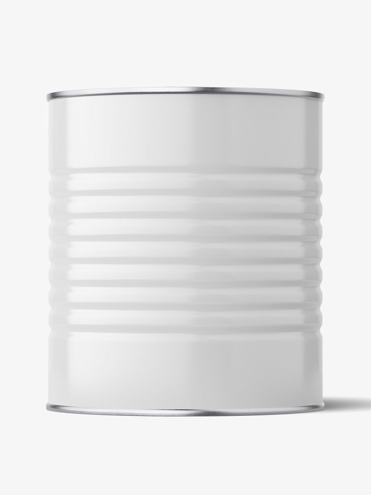 Glossy tin can mockup / 3100 ml