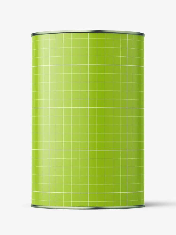 Tin can with label mockup / 4250 ml