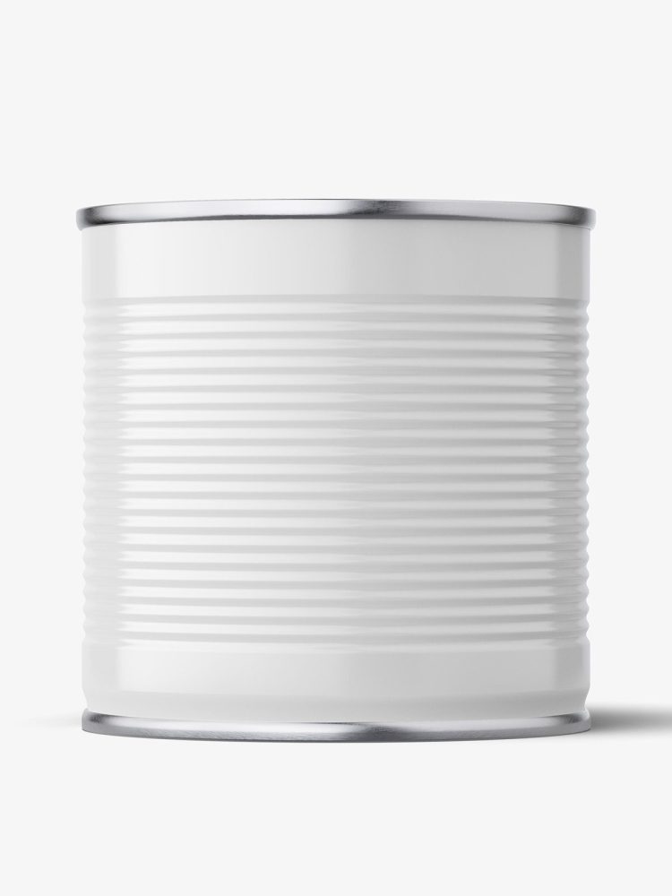 Glossy tin can mockup / 425 ml