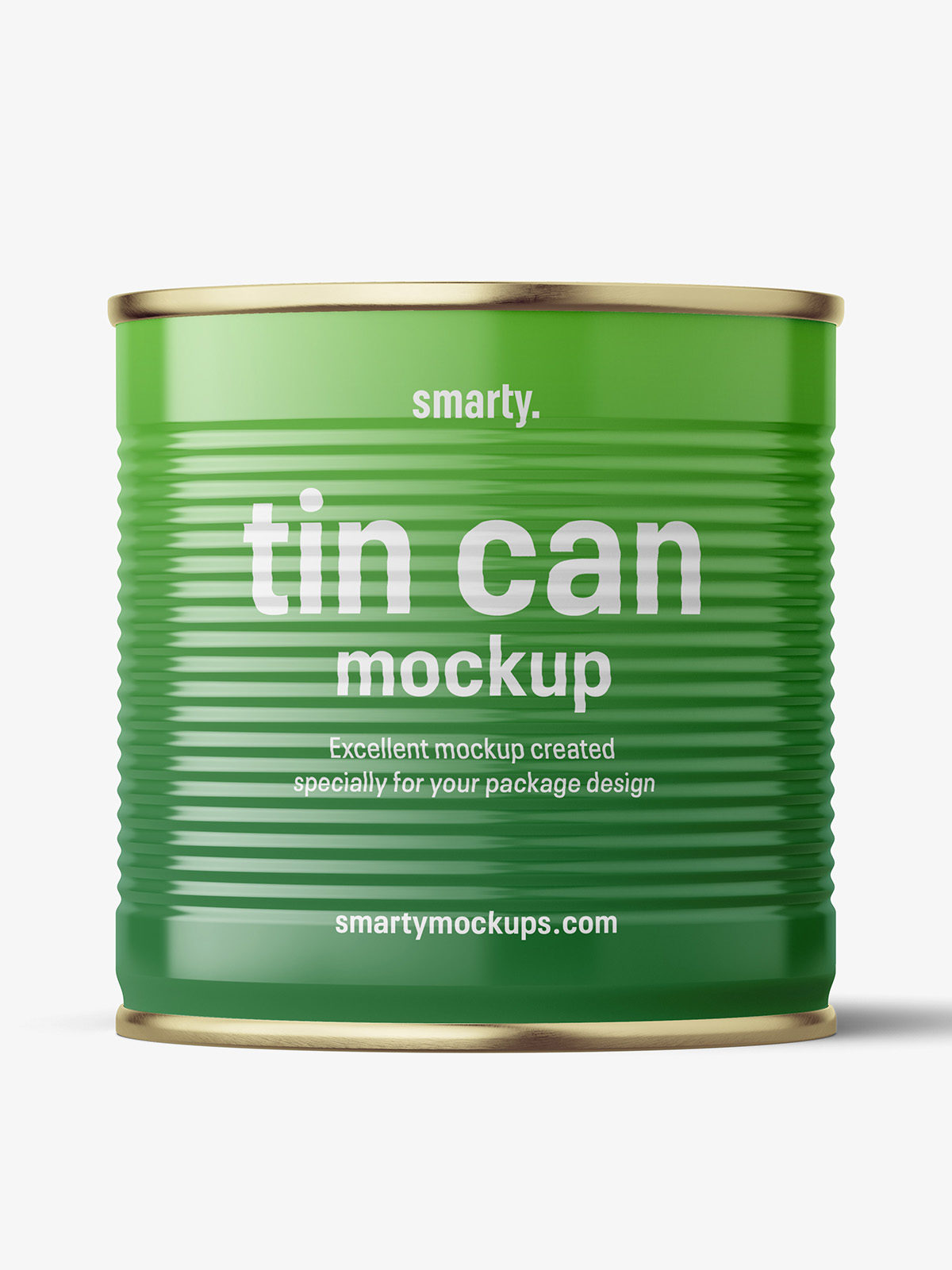 Download Glossy tin can mockup / 425 ml - Smarty Mockups