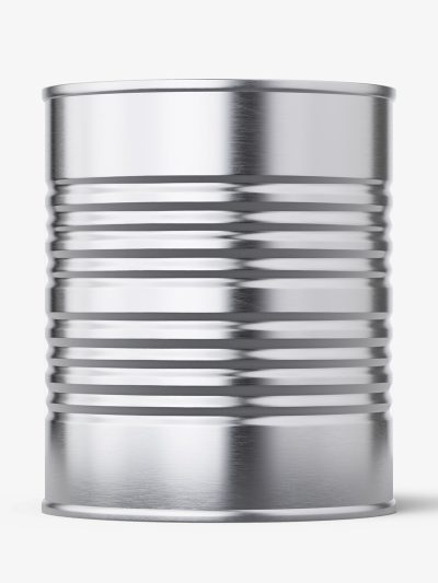 Tin can with label mockup / 850 ml
