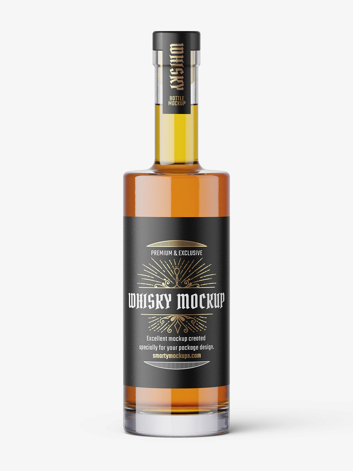 Download Whiskey Bottle With Cork Mockup