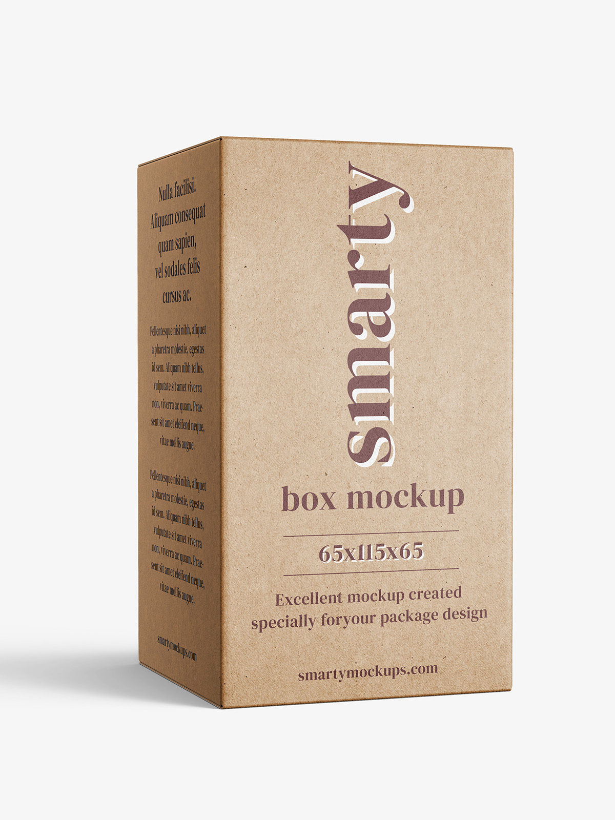 Download Box mockup / 65x115x65 mm / white - metallic - kraft - Smarty Mockups