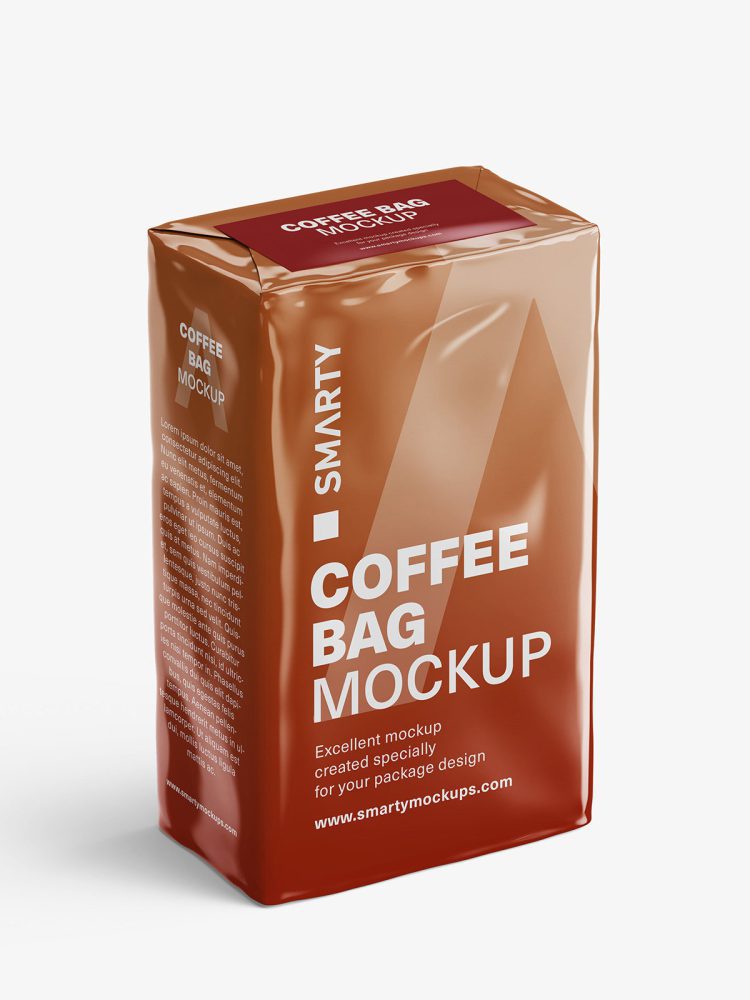 Coffee bag mockup / glossy