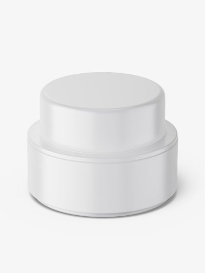 Cosmetic cream jar mockup / top view