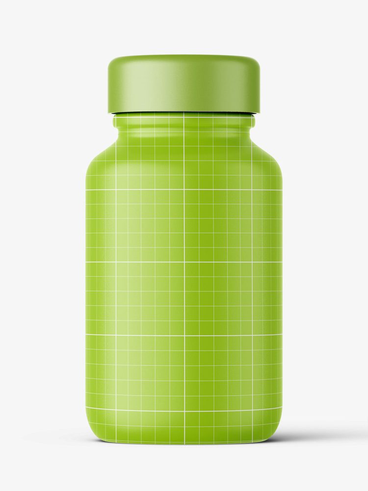 Pharmaceutical jar mockup / 100ml / clear
