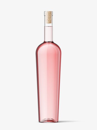 Rose wine bottle with and without wax seal