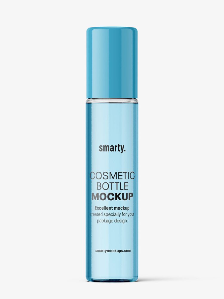 Small cosmetic bottle mockup - 20 ml / transparent