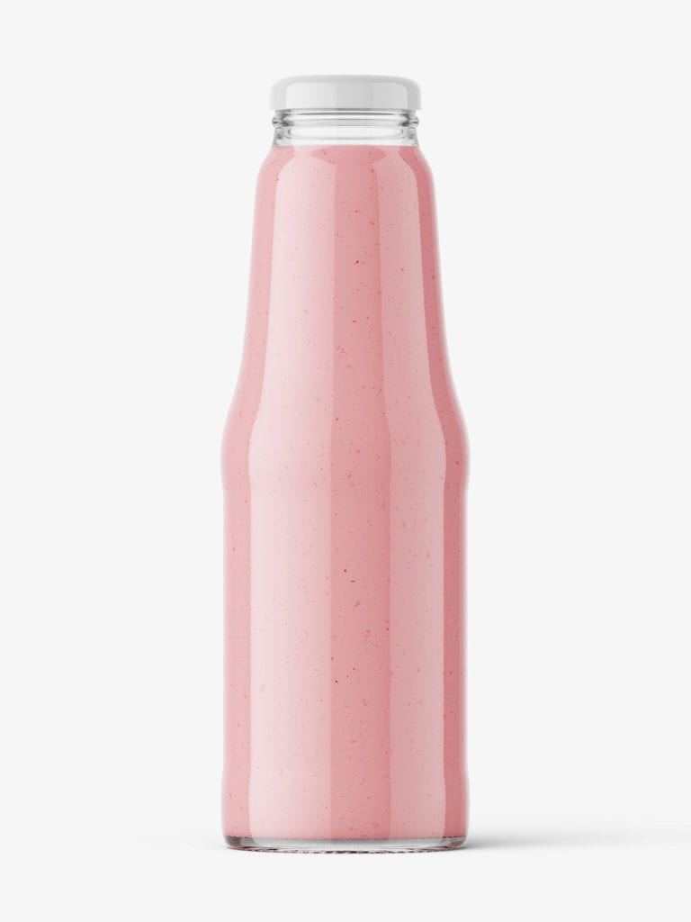 Red smoothie bottle mockup - Smarty Mockups