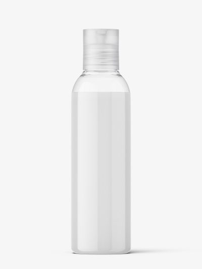 Bottle with disctop mockup / cream