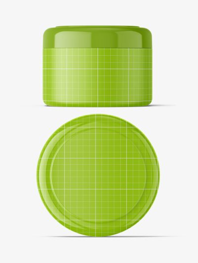 Download Cosmetic jar mockup / top and front view - Smarty Mockups