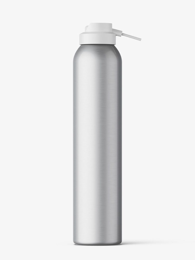 Cosmetic dispenser bottle mockup / metallic