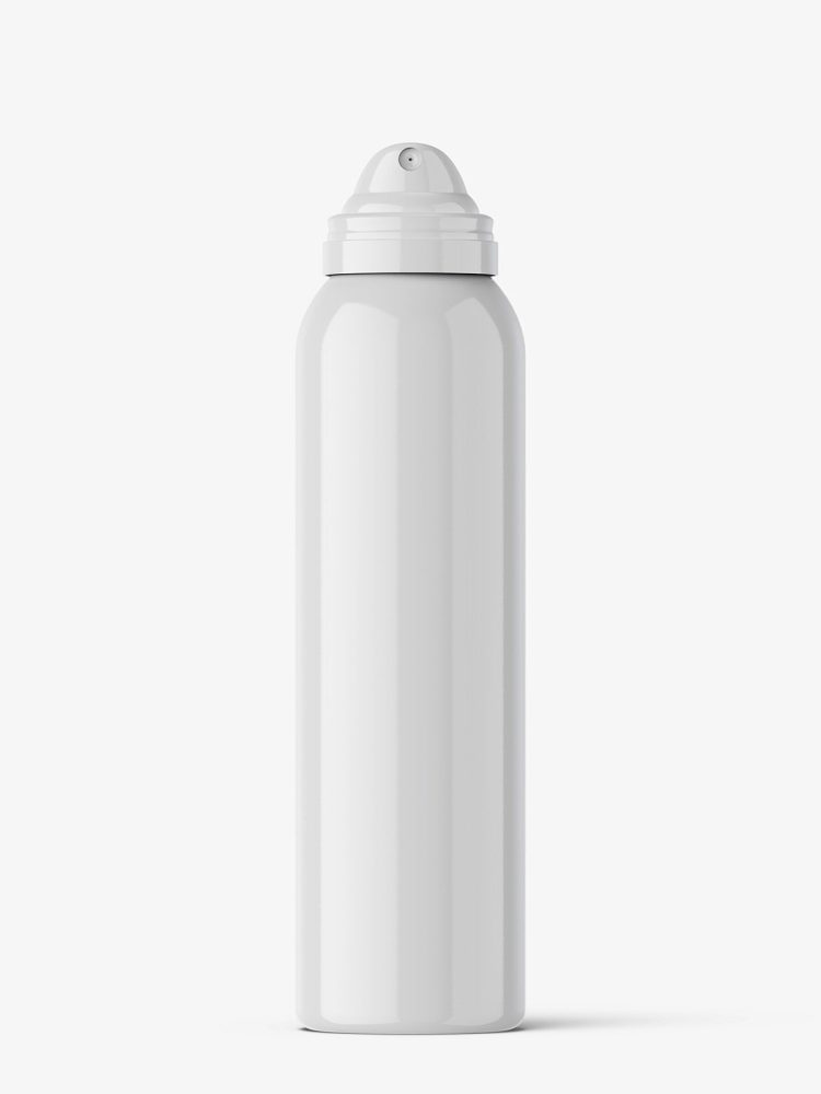 Cosmetic spray bottle mockup / glossy