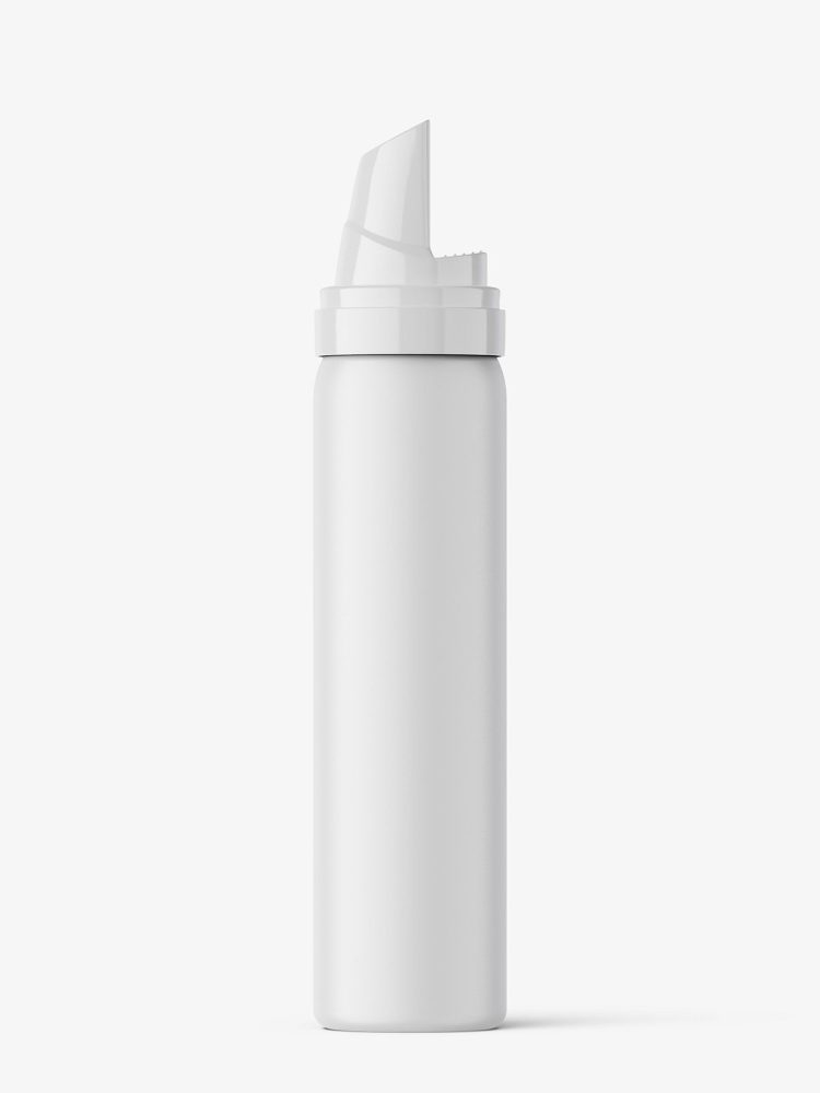 Cosmetic foam bottle mockup / matt