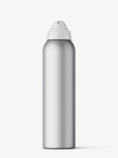 Cosmetic spray bottle mockup / metallic
