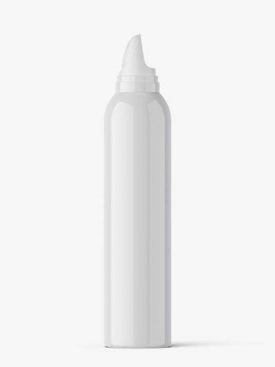 Cosmetic mousse bottle mockup / 300ml / glossy