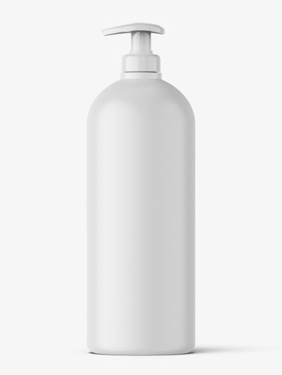 Bottle with pump mockup / matt