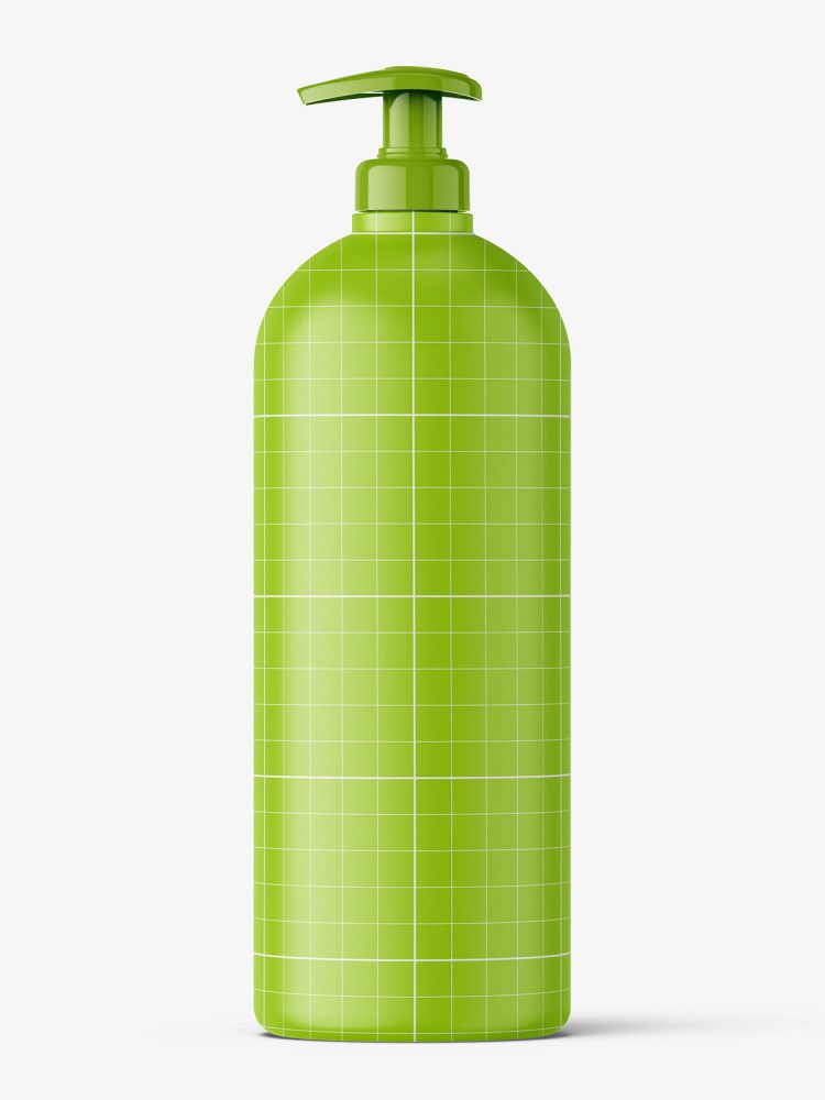Bottle with pump mockup / matt