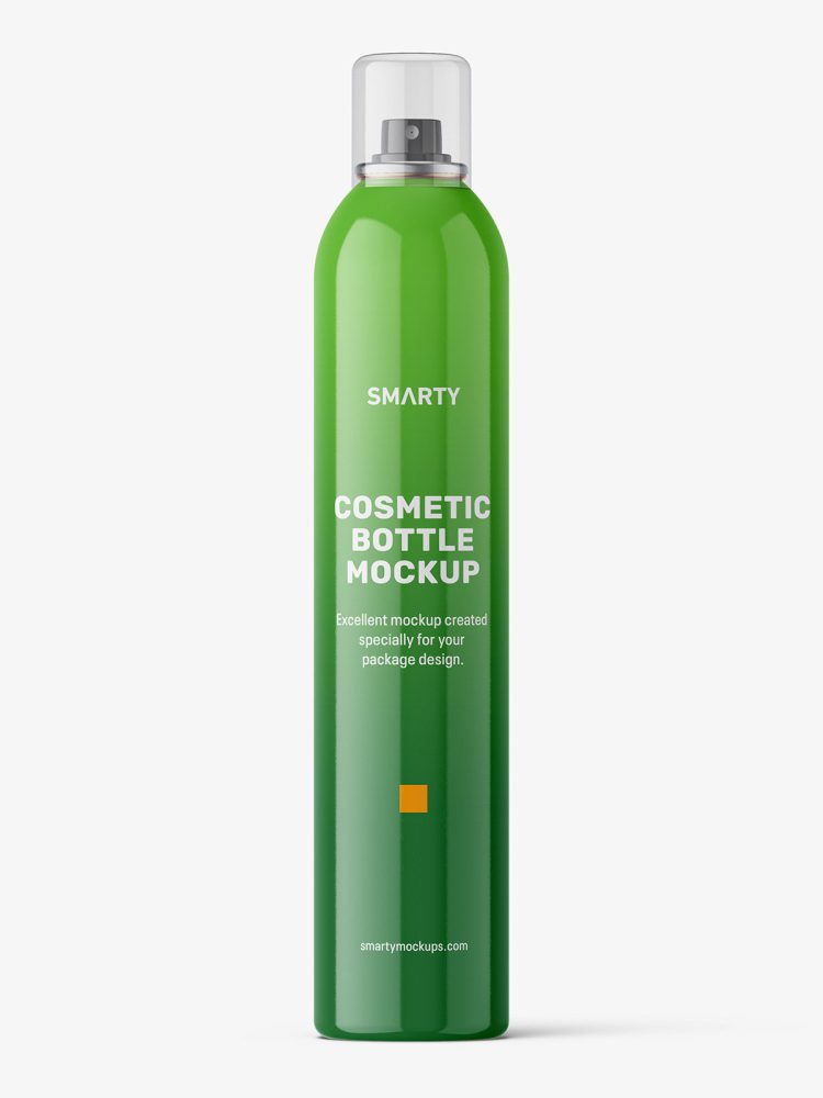 Cosmetic spray bottle mockup / 500ml / glossy