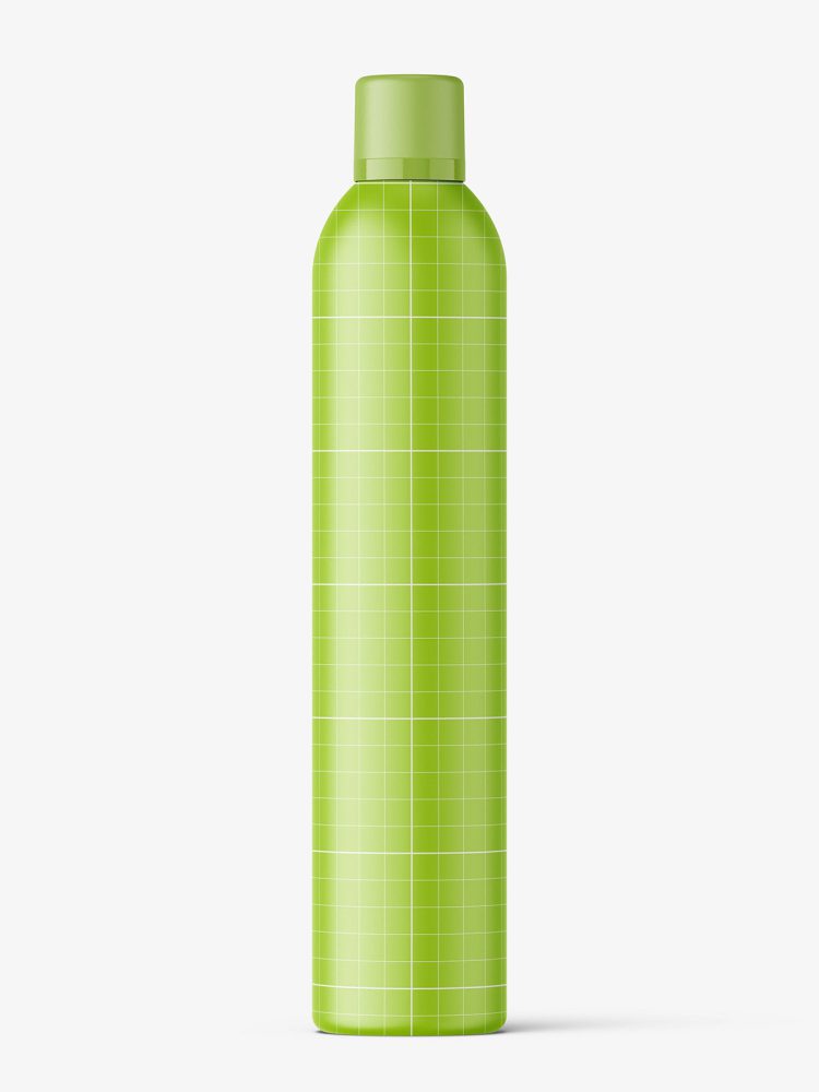 Cosmetic spray bottle mockup / 500ml / metallic