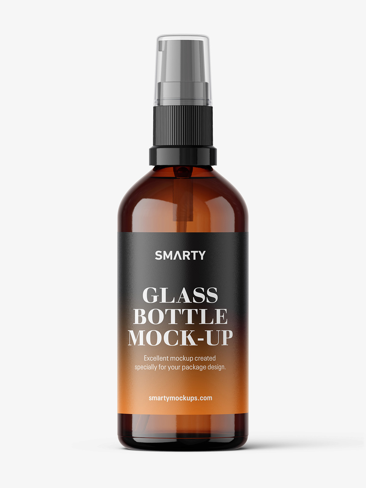 Download Amber pump bottle mockup / 100 ml - Smarty Mockups