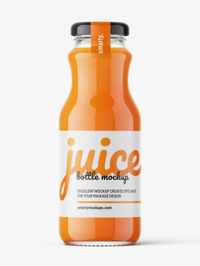 Carrot juice bottle mockup - Smarty Mockups