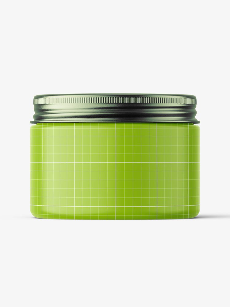 Gel jar with metallic cap mockup / 150ml