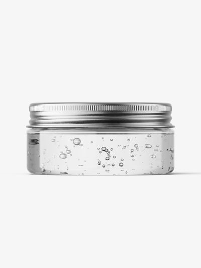 Gel jar with metallic cap mockup / 75ml