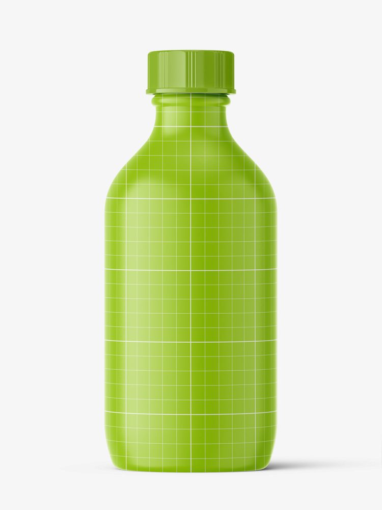 Transparent winchester bottle mockup / 150 ml